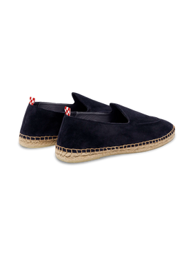 Marineblaue Armand-Espadrilles aus Wildleder