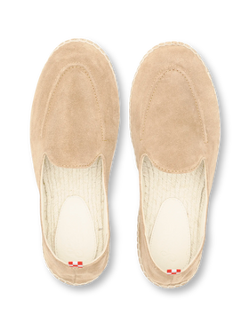Beige Espadrilles Armand aus Wildleder