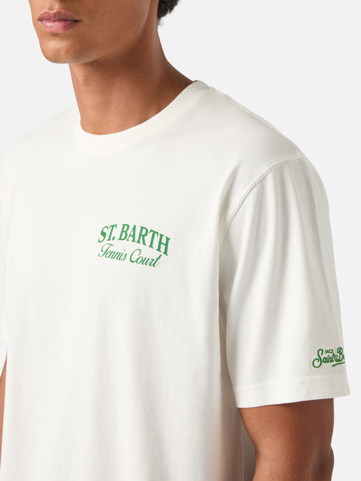 T-shirt en coton Off white Arnott avec imprimé Tennis Court 