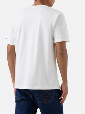 Off white Arnott organic cotton t-shirt with SB Legacy monogram embroidery
