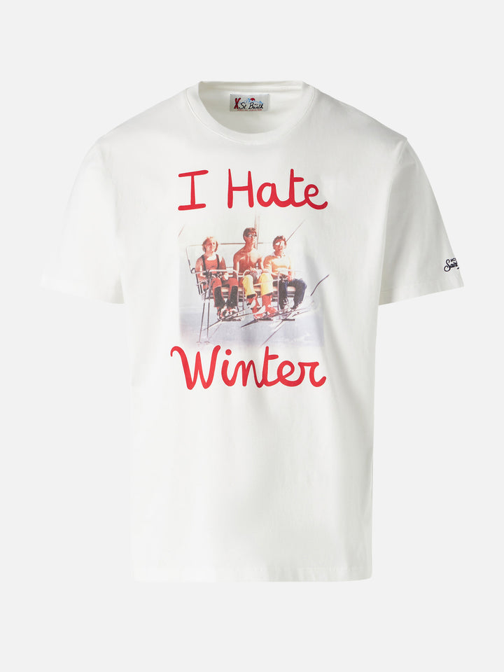 T-shirt Arnott con stampa I hate winter