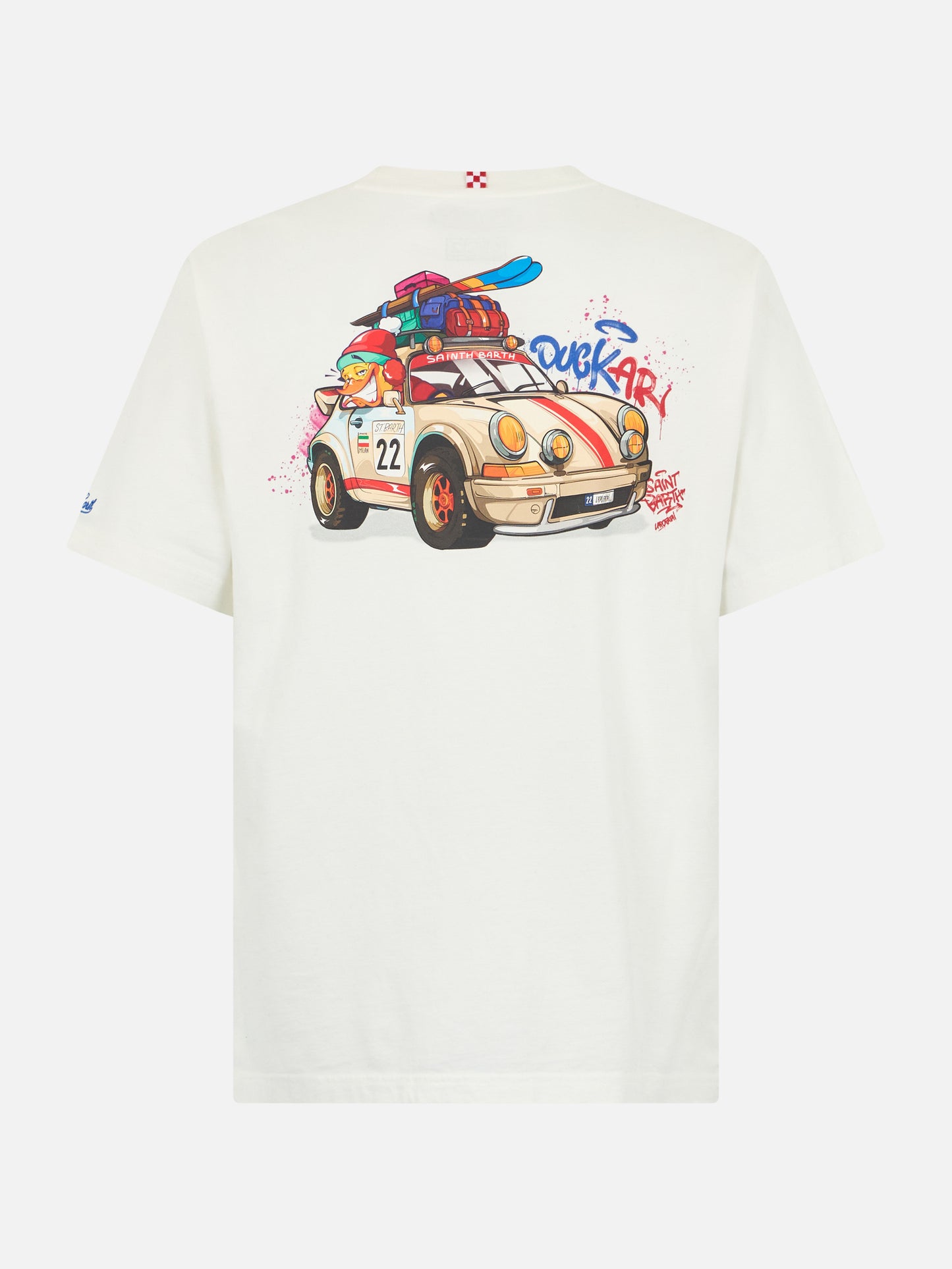 T-shirt da uomo in cotone pesante Arnott con la macchina Papera Cryptopuppets | EDIZIONE SPECIALE CRYPTOPUPPETS