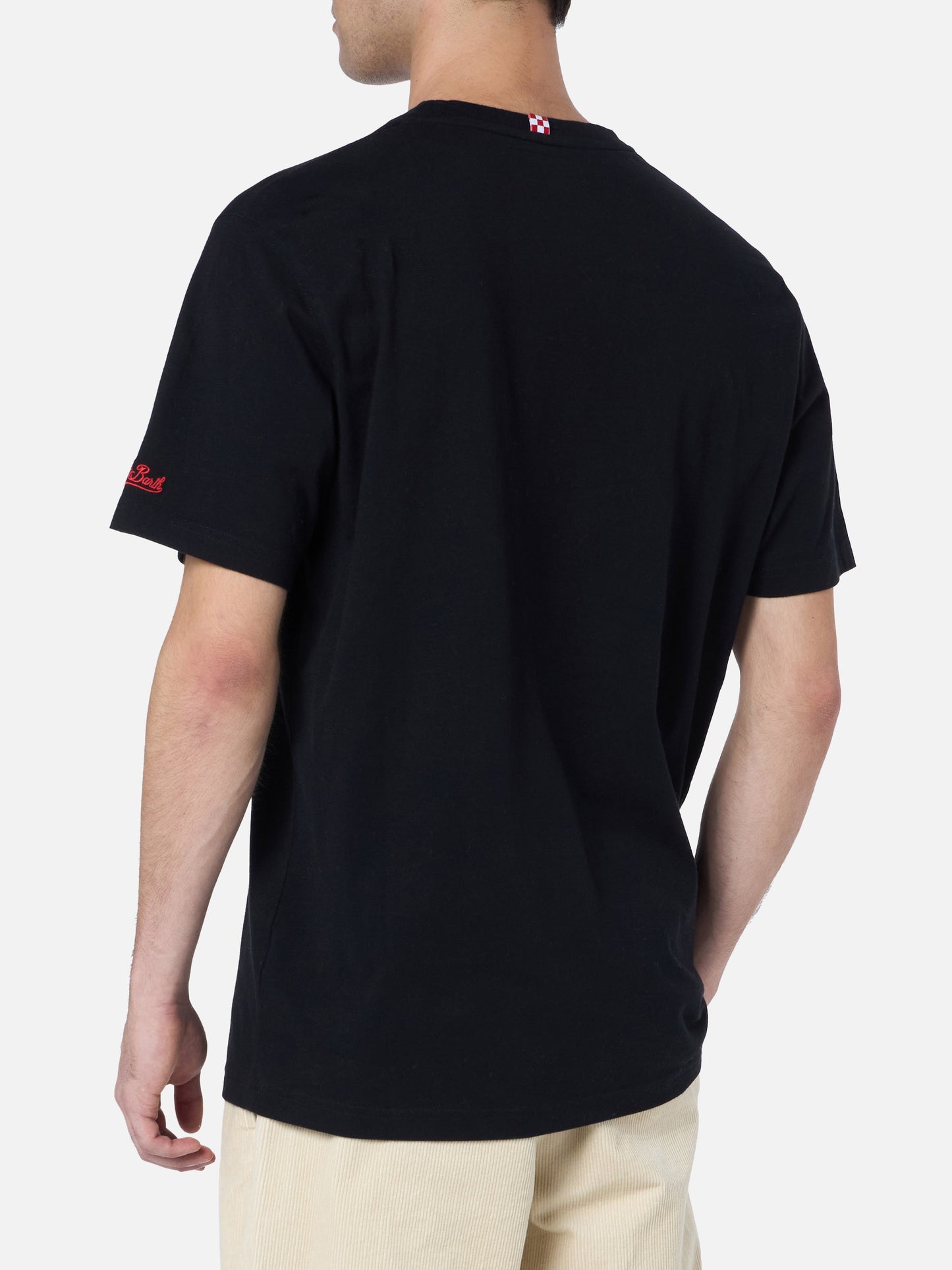 T-shirt da uomo in cotone pesante Arnott con ricamo a Capodanno faccio danno | EDIZIONE SPECIALE INSULTI LUMINOSI