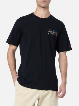 T-shirt da uomo in cotone pesante Arnott con ricamo a Capodanno faccio danno | EDIZIONE SPECIALE INSULTI LUMINOSI