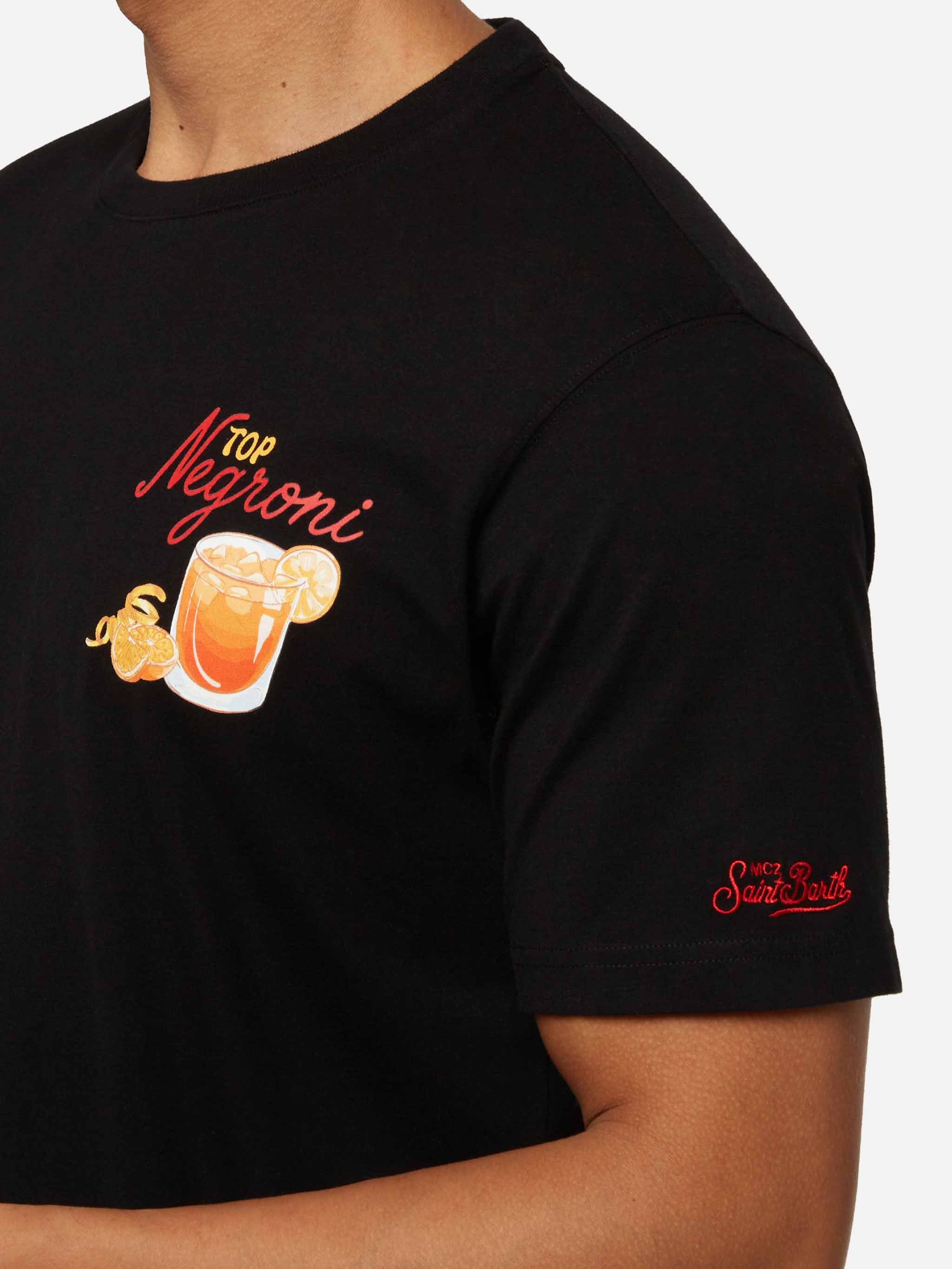 Tシャツ・カットソー MC2 Saint Barth FW24 Printed t-shirt (ARN0001 03216G) Winter cotton t-shirt Arnott with Negroni print – MC2 Saint