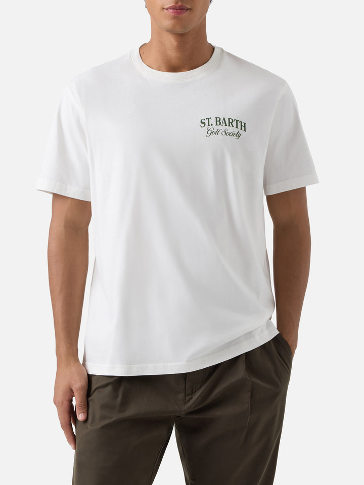 Arnott T-Shirt in Weiß mit St. Barth Golf Society-Print 