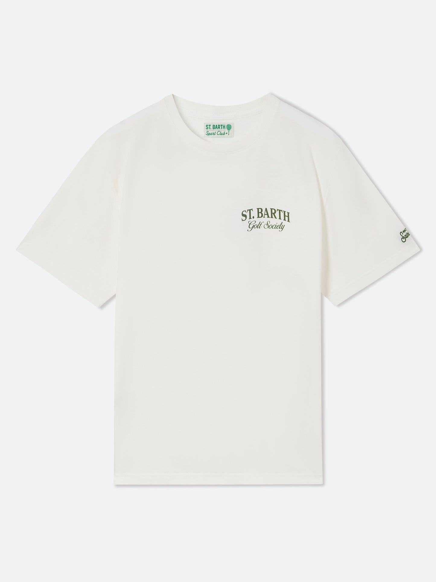 Arnott t-shirt in white with St. Barth Golf Society print