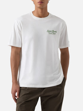 Off white Arnott organic cotton t-shirt with Tennis Team print