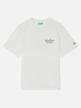 Off white Arnott organic cotton t-shirt with Tennis Team print