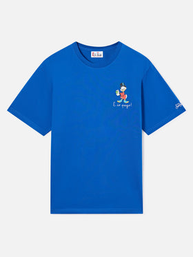 Camiseta de algodón Blue Arnott con bordado E Chi Paga | Special edition 