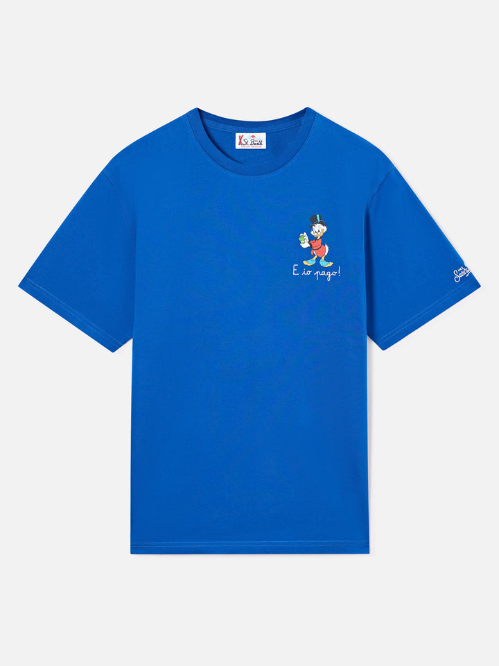 T-shirt Arnott blu in cotone con ricamo E Chi Paga | Special edition
