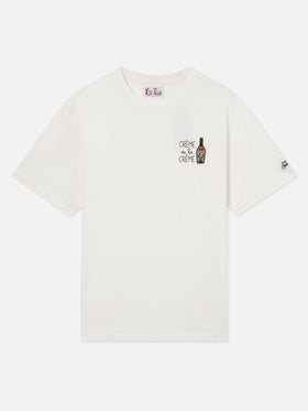 T-shirt en coton off white Arnott avec broderie Crème De La Crème | Special edition 