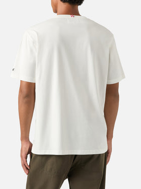 Off white T-Shirt aus Arnott Baumwolle mit It's Gin O'Clock-Stickerei 