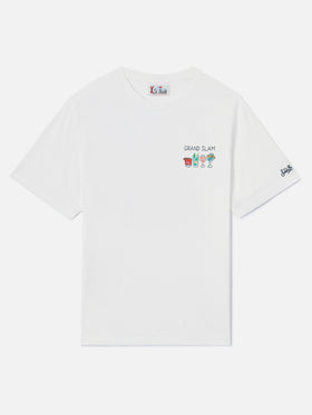 T-shirt en coton Off white Arnott avec broderie Grand Slam 
