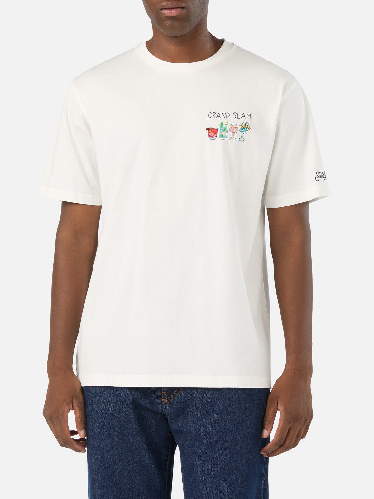 T-shirt en coton Off white Arnott avec broderie Grand Slam 