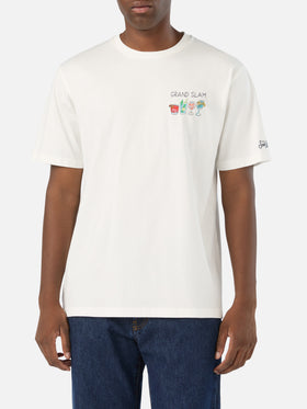 T-shirt en coton Off white Arnott avec broderie Grand Slam 
