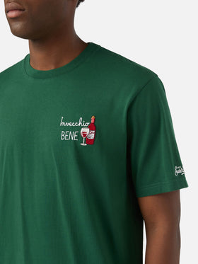 T-shirt en coton vert Arnott avec broderie Invecchio Bene 