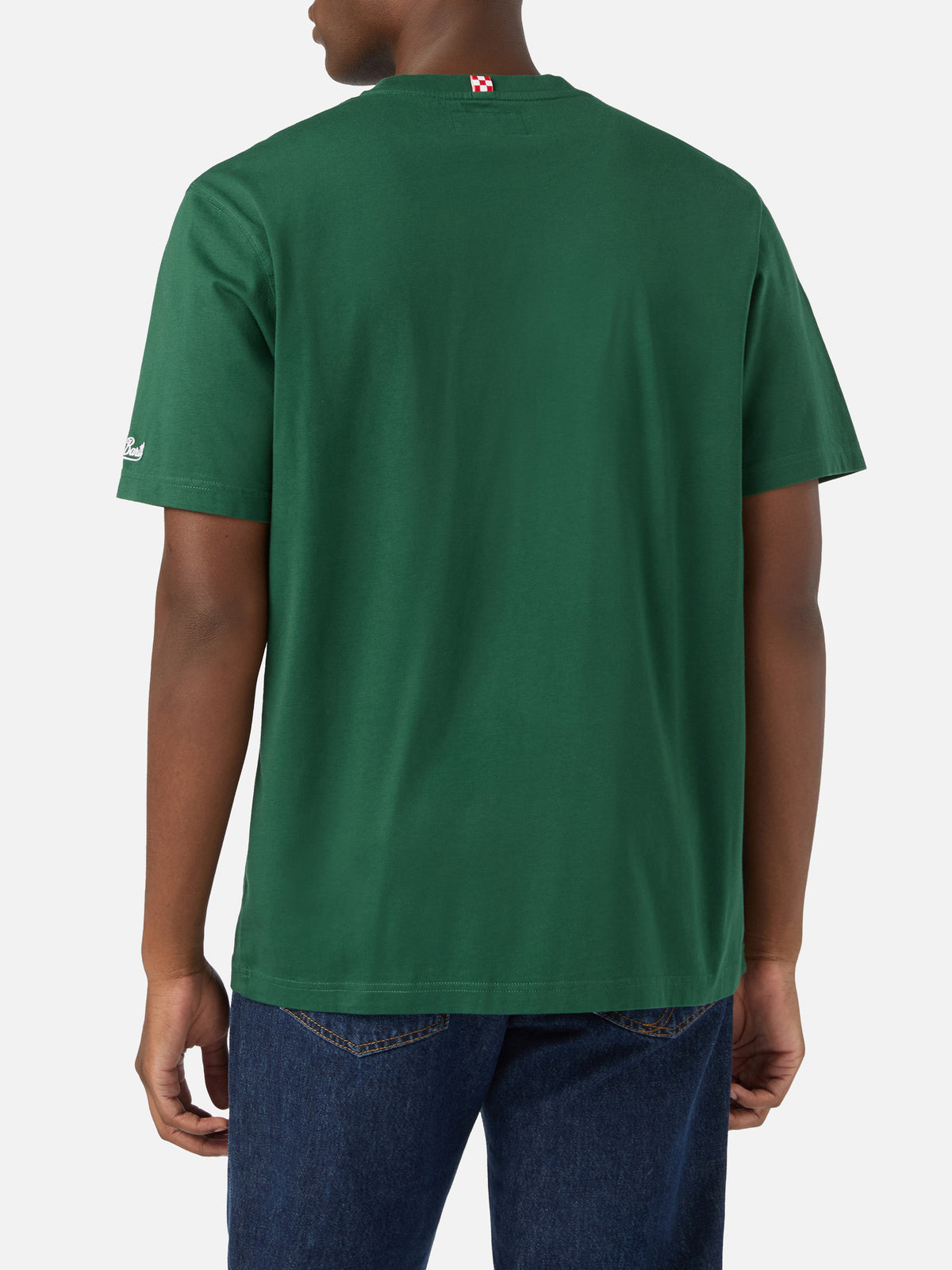 T-shirt en coton vert Arnott avec broderie Invecchio Bene 