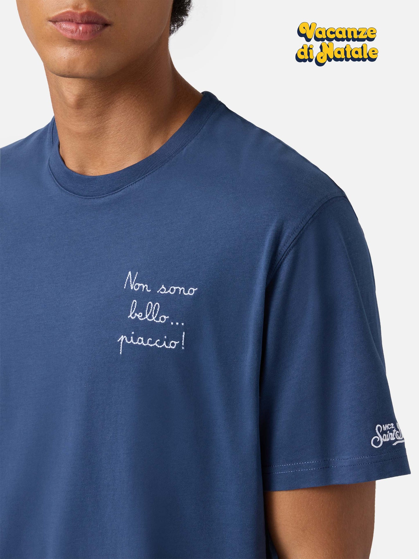 Winter cotton t-shirt Arnott Warm with Non sono bello … piaccio! embroidery | VACANZE DI NATALE SPECIAL EDITION