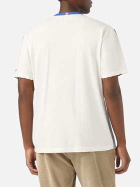 White Arnott Warm cotton t-shirt with allover print | Special edition