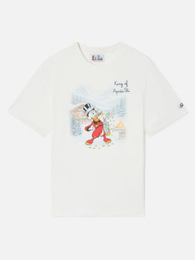 Arnott Warmes T-Shirt in Weiß mit Scrooge McDuck King of Après Ski-Print 