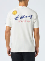 Man heavy cotton t-shirt Arnott with St. Moritz sun print | ST. MORITZ TOP OF THE WORLD SPECIAL EDITION