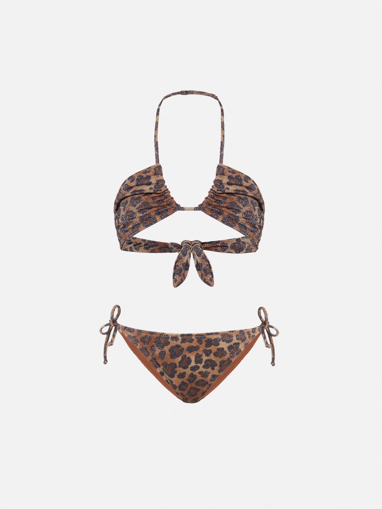 Aryanna animalier lurex bandeau bikini