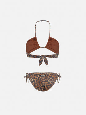 Aryanna animalier lurex bandeau bikini