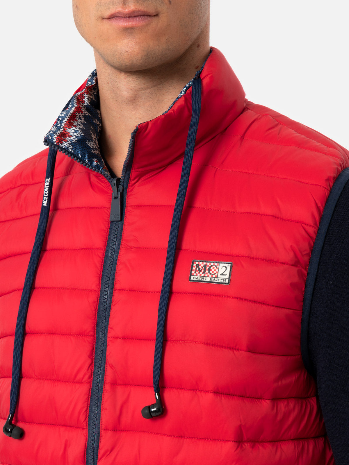 Man red padded vest Aspen - MC2 Saint Barth
