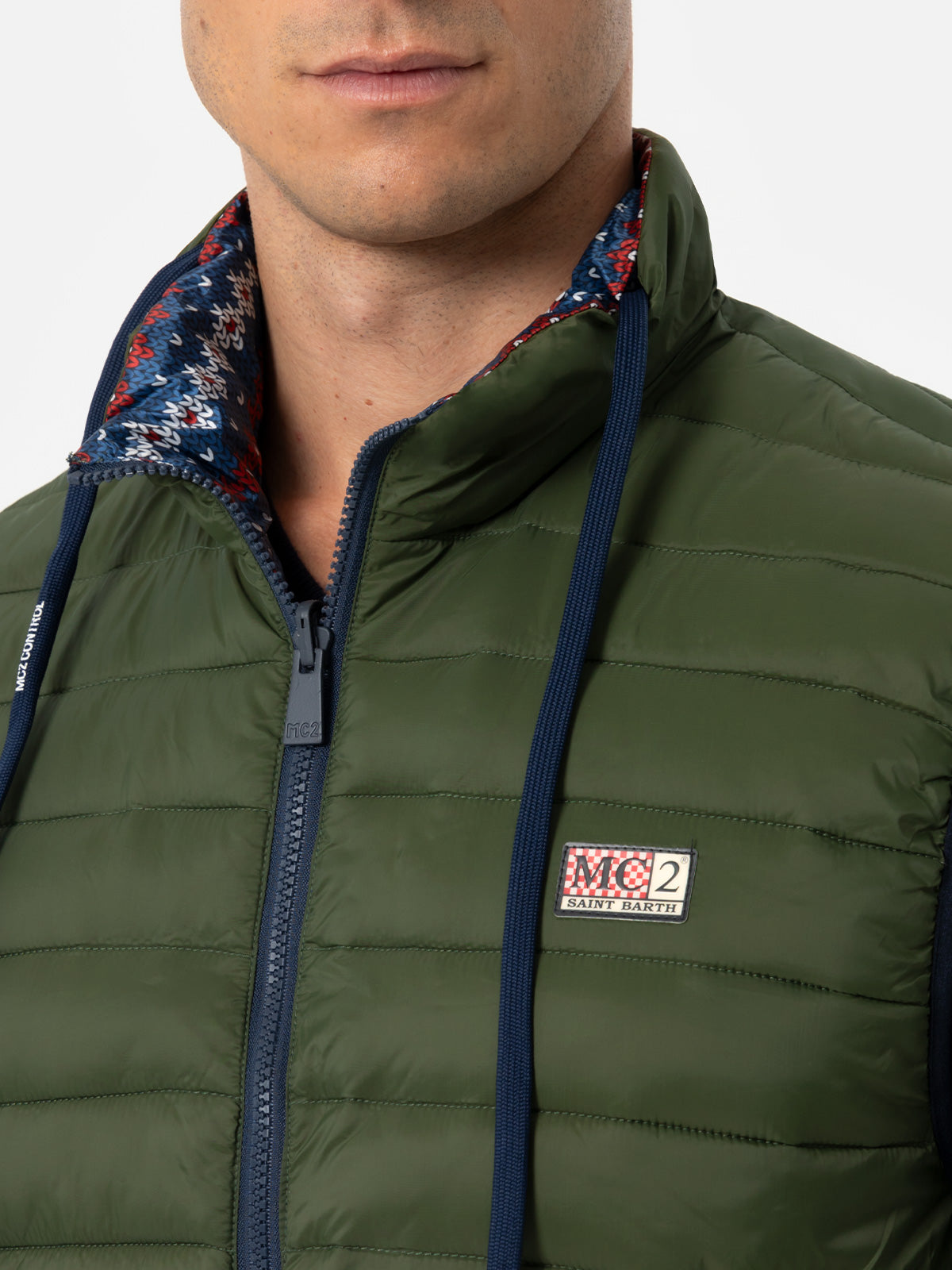 Gilet imbottito verde militare da uomo Aspen