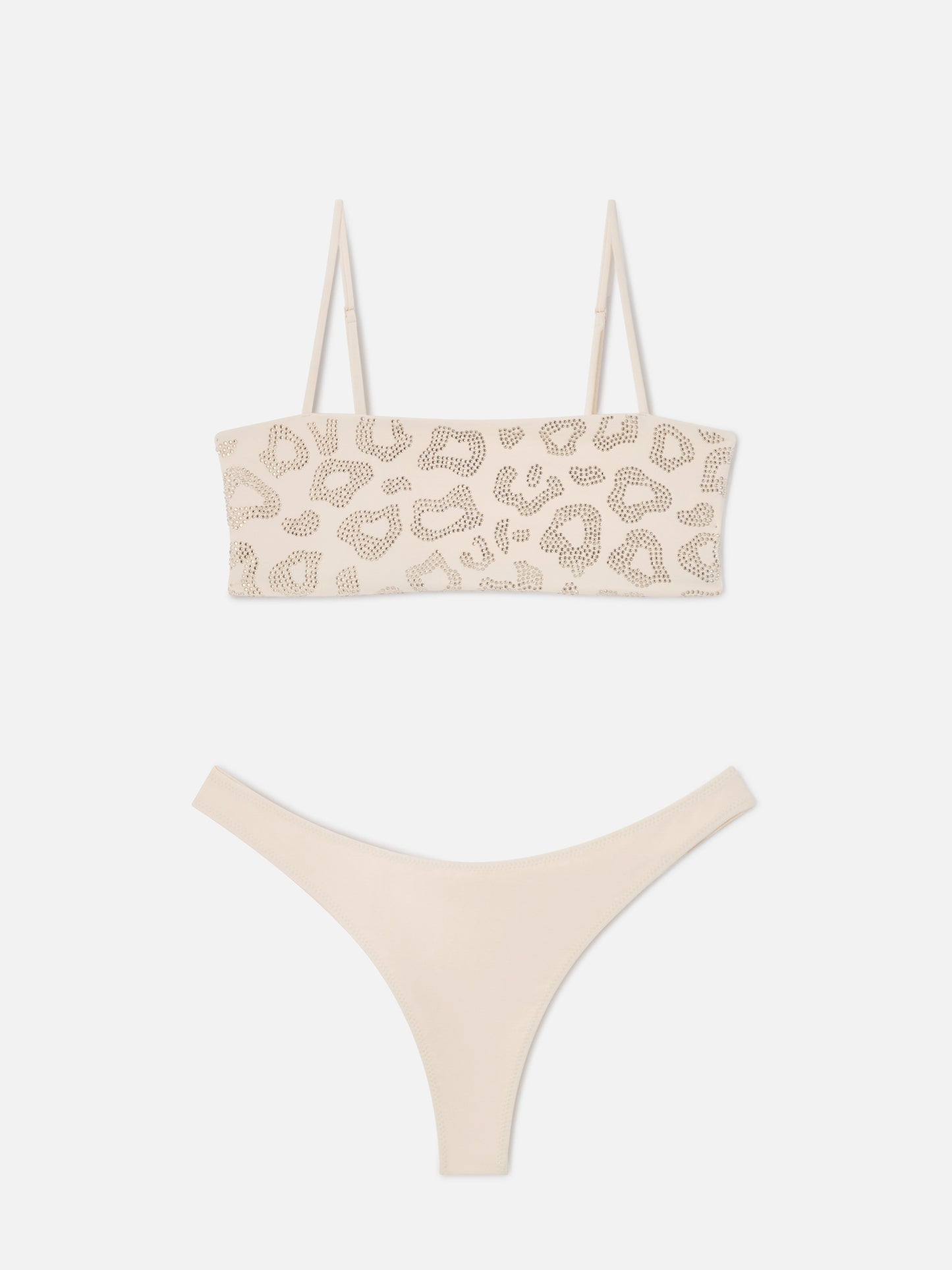 Bikini bandeau animalier Athena Naomi con strass 