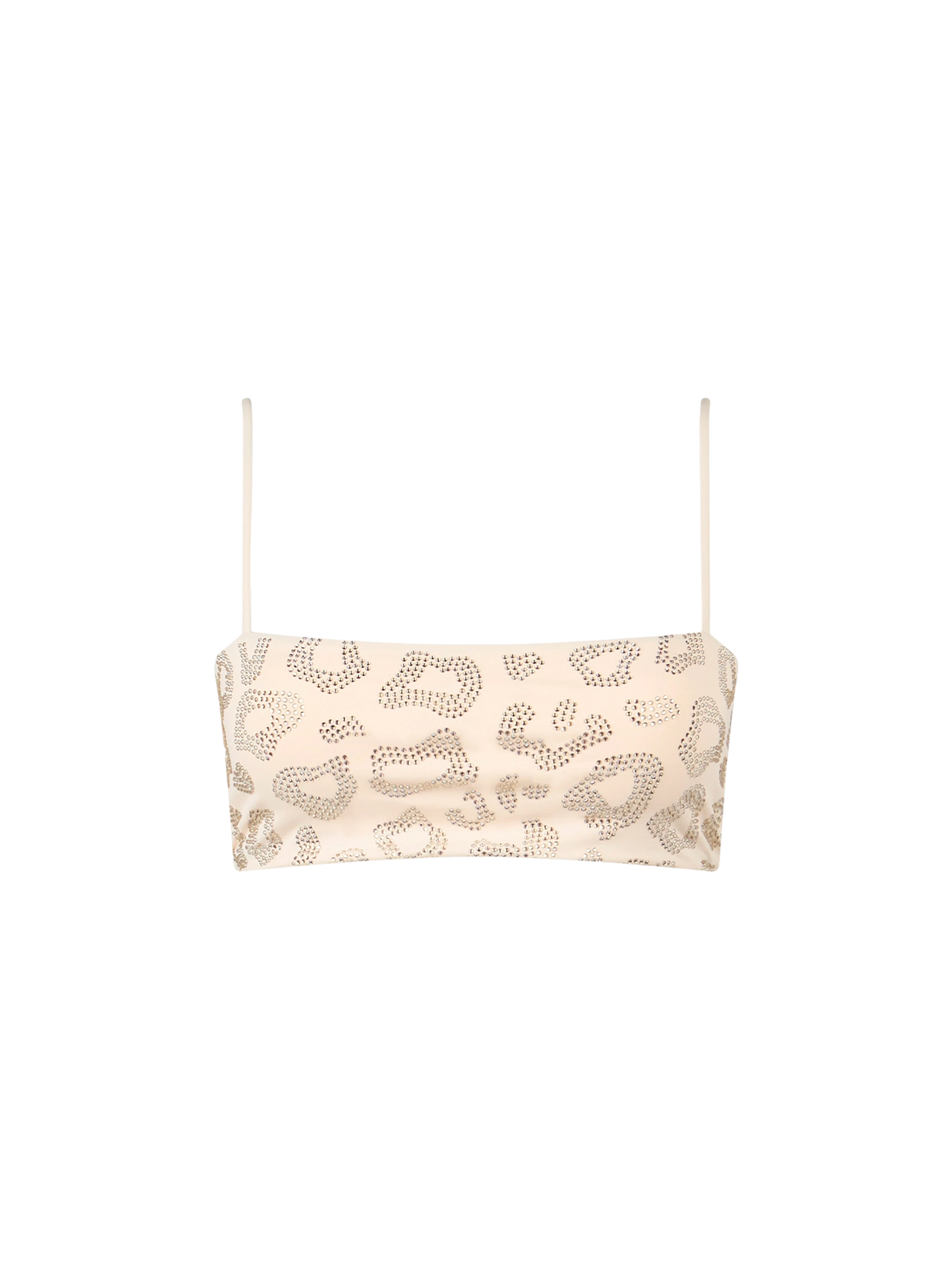 Woman animalier bandeau top swimsuit Athena with rhinestones