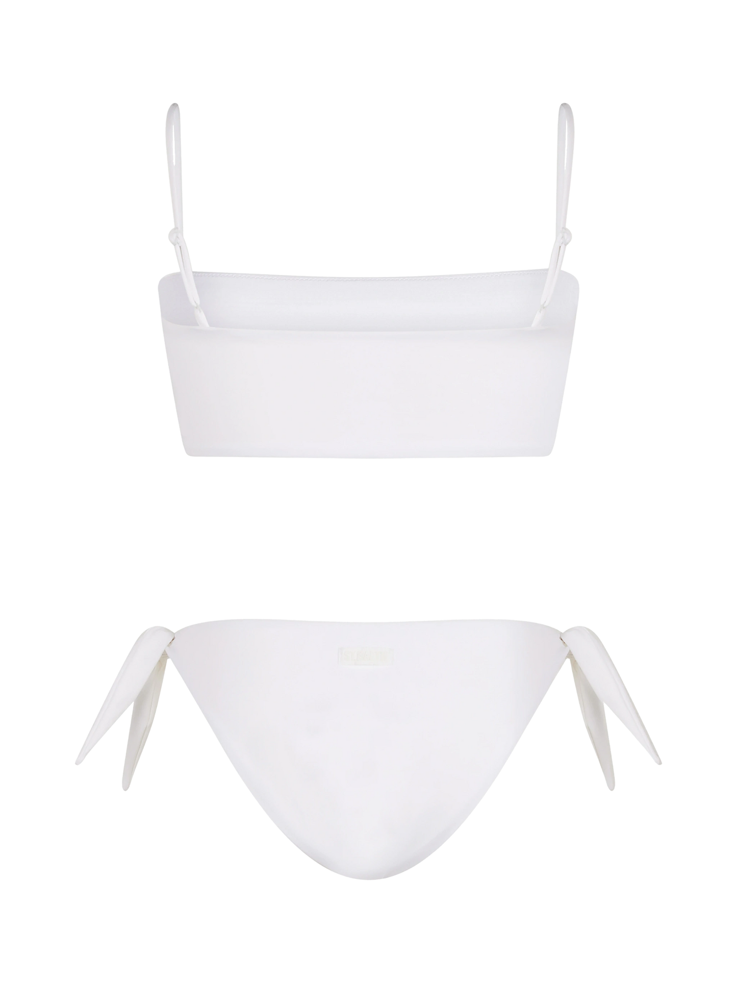 Bikini a fascia bianco da donna Athena Yali con strass