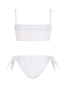 Bikini a fascia bianco da donna Athena Yali con strass