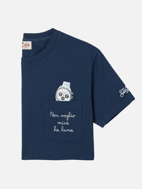 T-shirt en coton Austin avec broderie et imprimé montre 