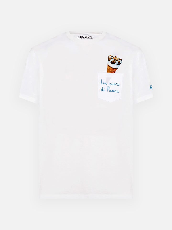 T-shirt Cornetto in cotone con ricamo | Algida® Edizione Speciale