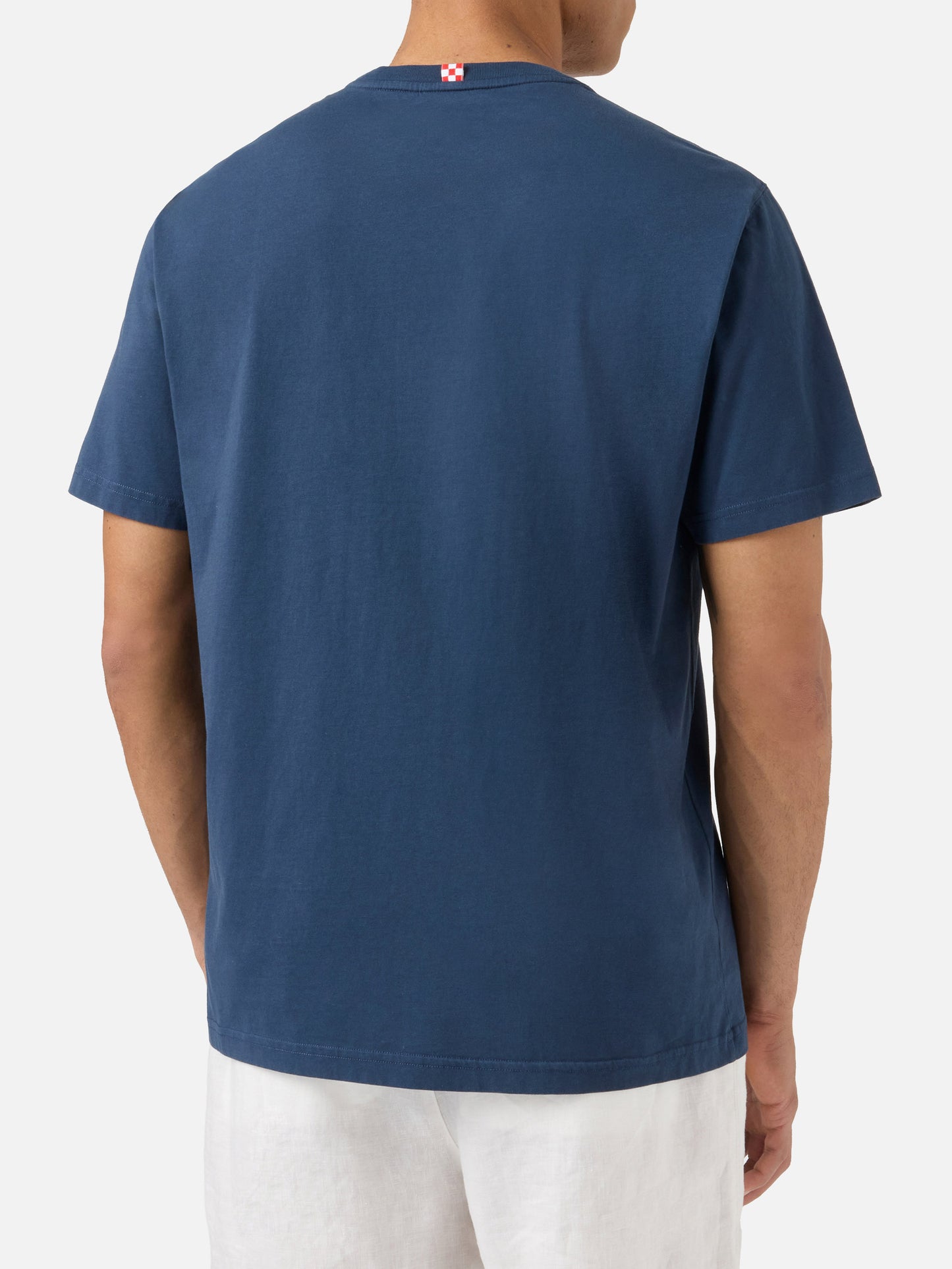 Blue Austin t-shirt with watch and Do You Want A Cola? embroidery