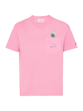 Cotton t-shirt Austin with embroidery and watch print - MC2 Saint Barth