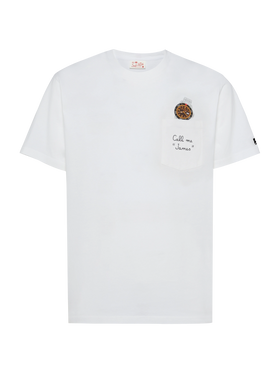 Tshirt in cotone Austin con ricamo e stampa orologio