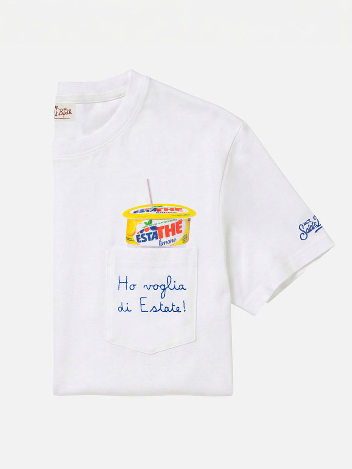 Herren-Baumwoll-T-Shirt Austin mit Estathé-Stickerei | ESTATHE' SONDERAUSGABE