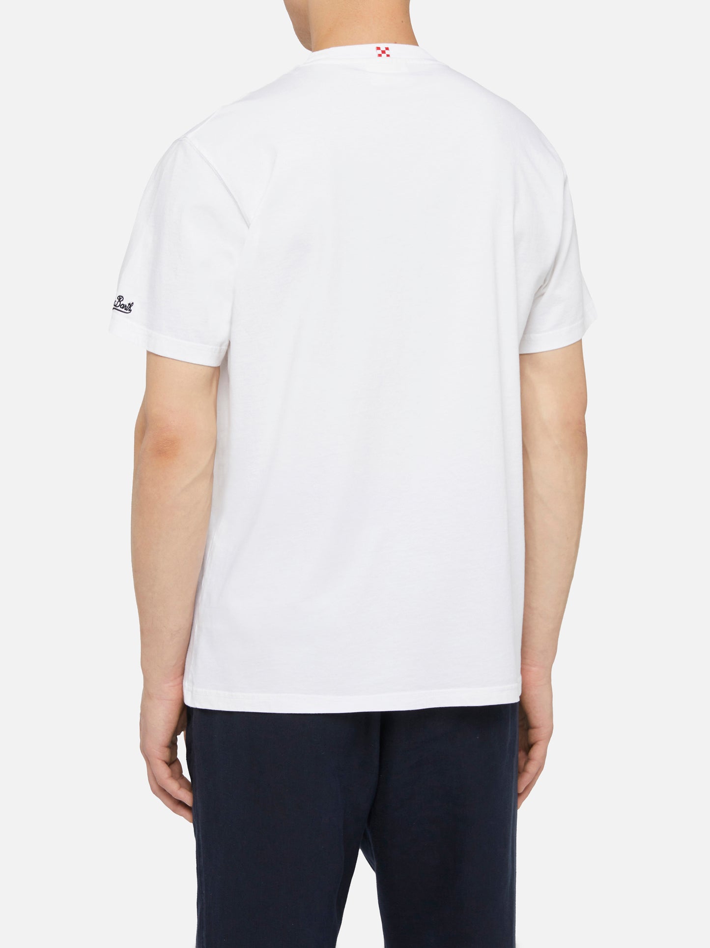 Cotton t-shirt Austin with embroidery and watch print