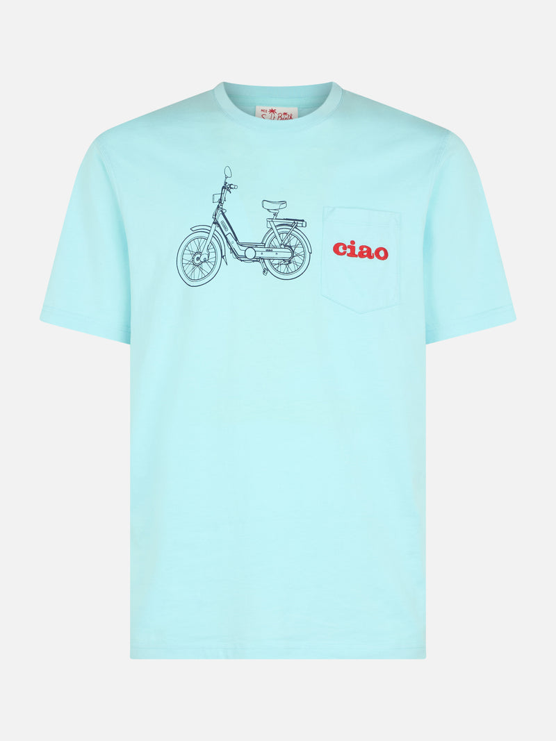 T-shirt da uomo in cotone Austin con ricamo Ciao | EDIZIONE SPECIALE PIAGGIO