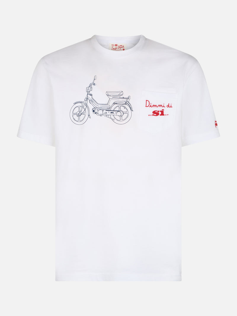 Herren-Baumwoll-T-Shirt Austin mit Dimmi di sì-Stickerei | PIAGGIO SONDEREDITION