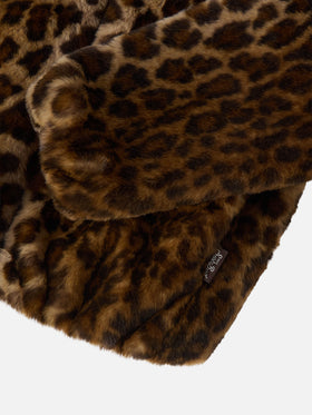 Aveline faux-fur jacket with leopard print