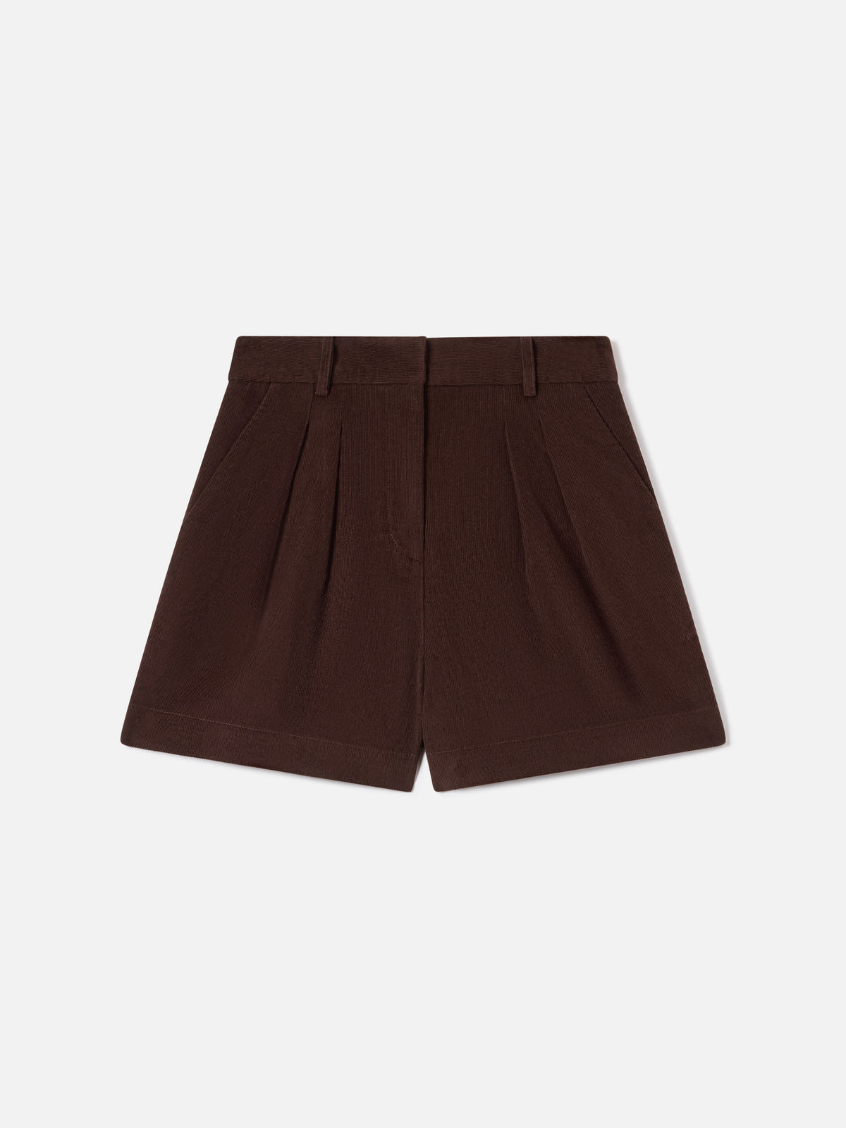 Dark brown Aya cotton corduroy shorts