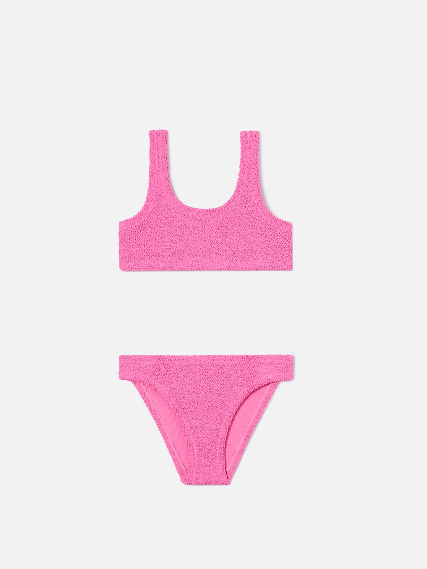 Bikini Baker in tessuto crinkle rosa scuro