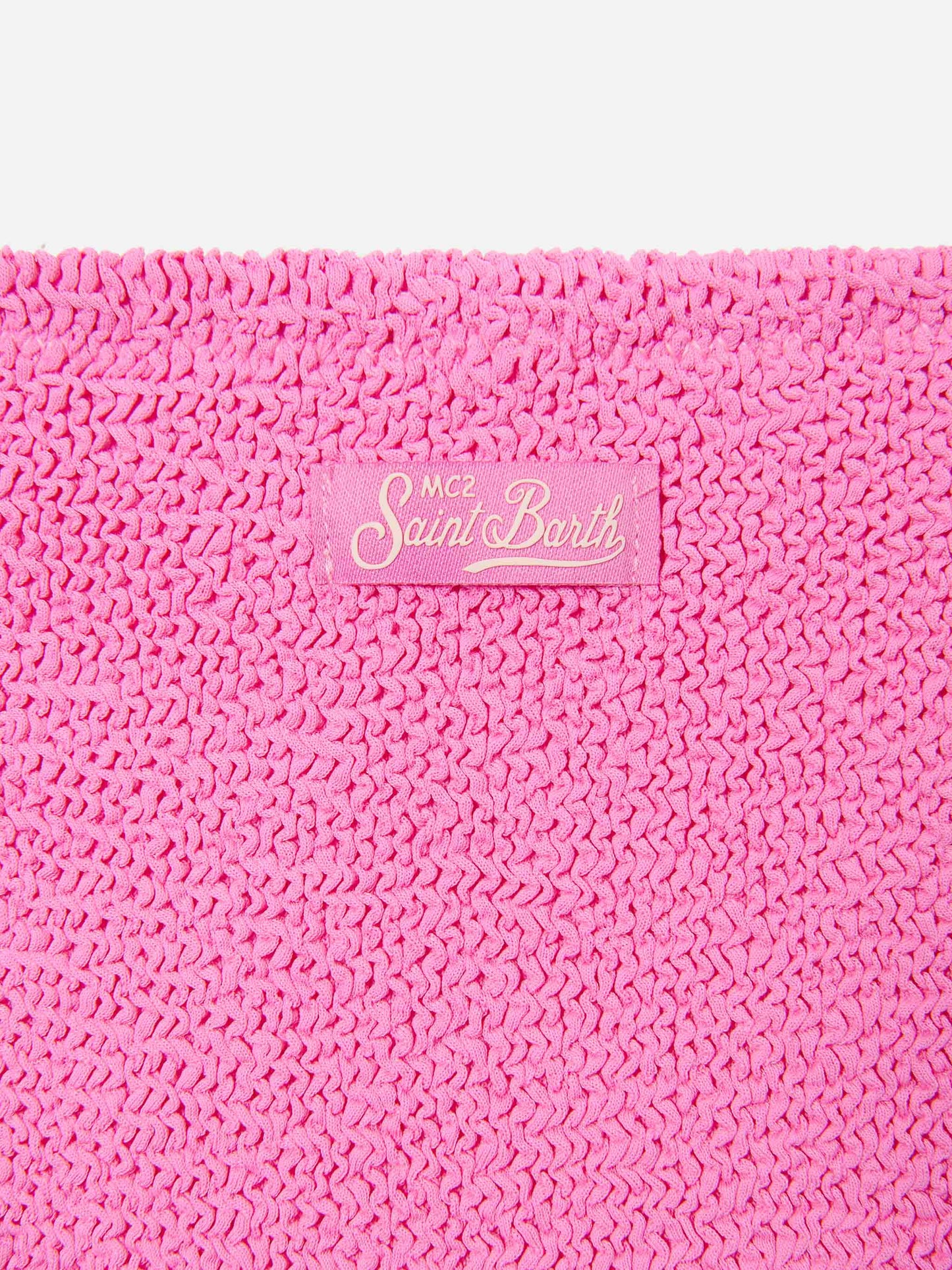 Bikini Baker in tessuto crinkle rosa scuro