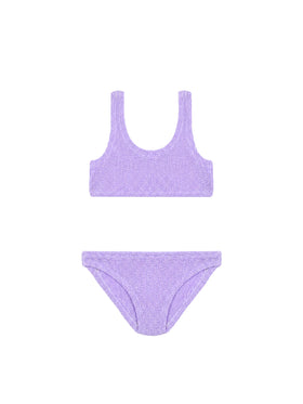 Bikini a triangolo Baker in crinkle lilla