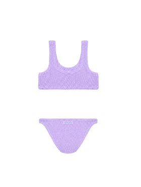 Bikini a triangolo Baker in crinkle lilla