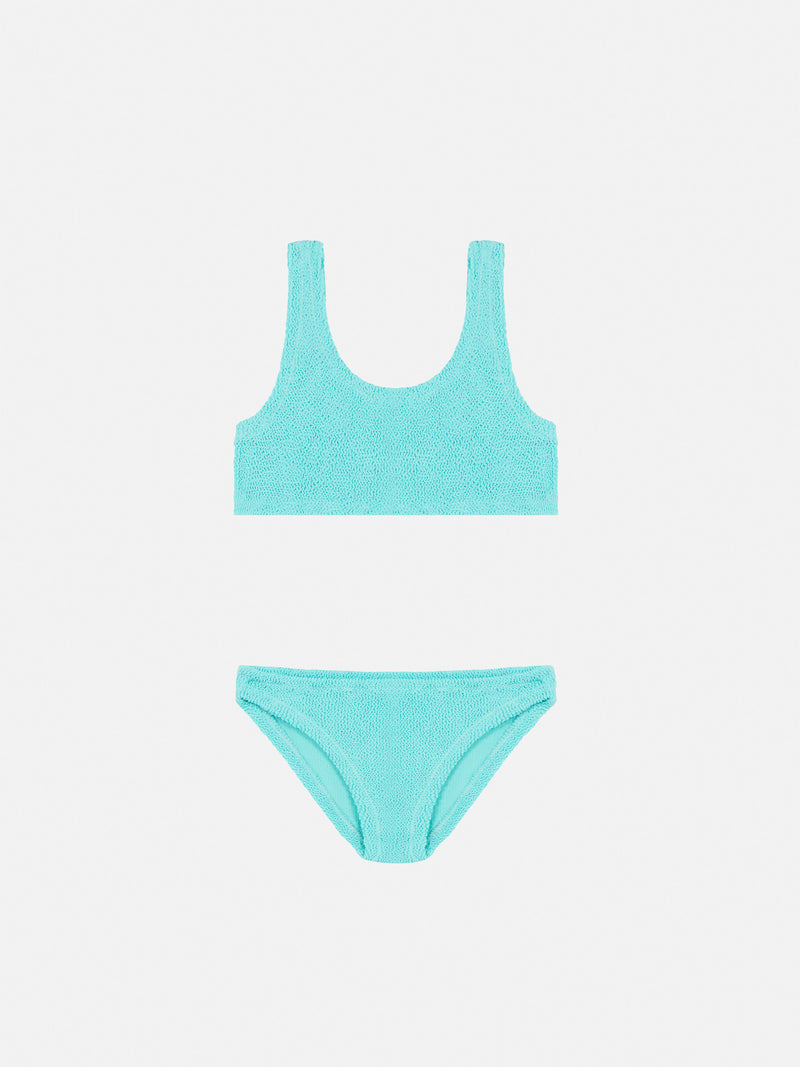 Bikini a triangolo Baker in crinkle verde acqua